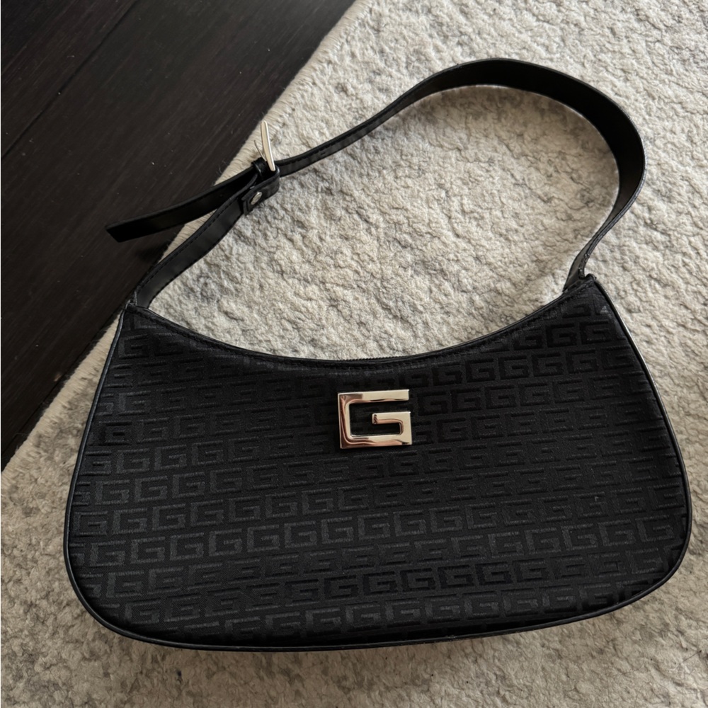 Black Shoulder Bag with G guess Logo - Women's Shoulder Bag